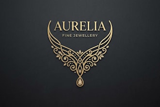 design an elegant and luxury necklace logo for your jewellery brand