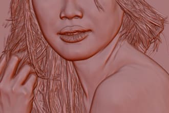 portrait relief modeling photo relief modeling