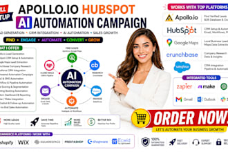 setup apollo io hubspot google maps crunchbase salesforce ai automation campaign
