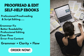 proofread and edit nonfiction and self help ebooks