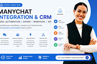 manychat integration crm email automation zapier webhook api