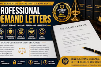 professionally prepare demand letters for personal and business claims