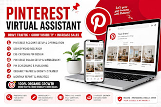 be your personal virtual assistant, social media VA pinterest marketing