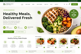 7figure meal prep website meal prep shopify store restaurant food delivery store