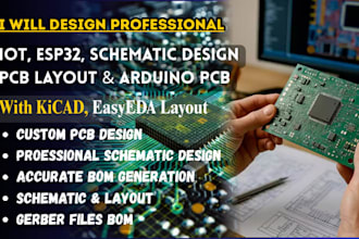 do professional circuit schematic pcb design pcb layout esp32 arduino esp8266