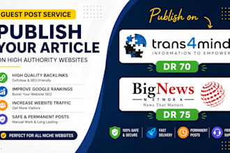 do guest post on trans4mind and bignewsnetwork websites