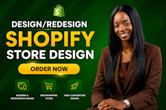 shopify website design and redesign shopify droppshipping store