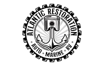 design custom auto marine rv restorations logo