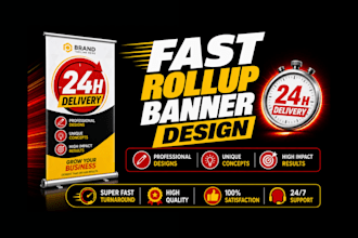 design roll up banner, retractable banner, pull up banner, signage design