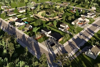 3d residential project development,property housing design,real estate rendering