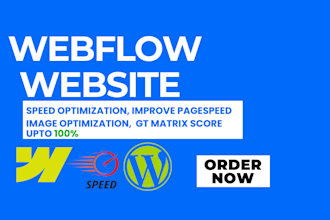 webflow speed optimization, improve pagespeed  and performance