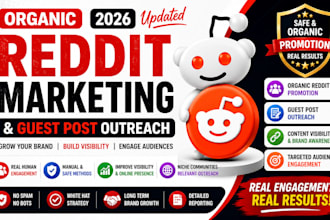 organic reddit marketing and guest post outreach promotion