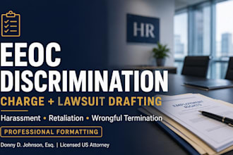 draft eeoc workplace discrimination wrongful termination complaint a US attorney