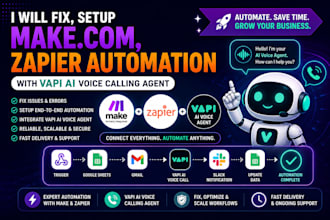 setup make com zapier vapi ai voice calling agent automation