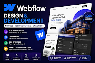 webflow website design responsive no code SEO cms expert speed optimization