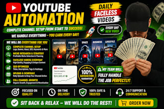 create automation channel and create automated cash cow videos