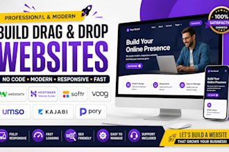 build webstarts hostinger softr voog umso kajabi pory drag and drop websites