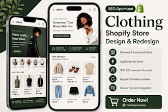 design a premium shopify fashion clothing store