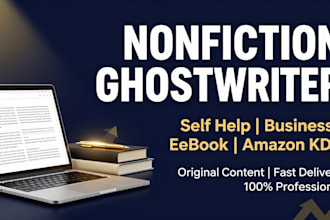 ghostwrite self help, business, productivity, ai, finance and KDP ebooks
