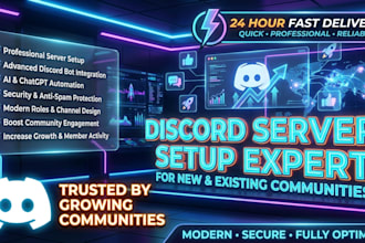 create professional discord servers with fast 24h delivery