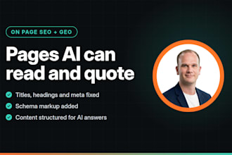 do on page GEO optimization for chatgpt, ai overviews and ai search