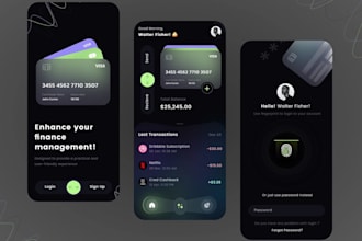develop a modern mobile banking app for android and ios
