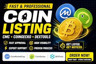 submit and manage your crypto coin listing professionally for faster approval