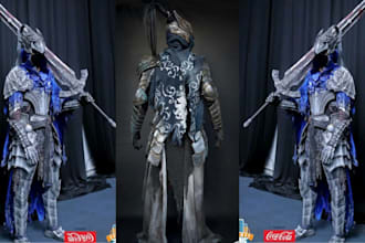 custom full anime cosplay creation fantasy kinght game armor props for con