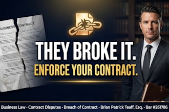 review business contracts and draft breach of contract demand letters