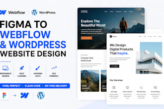 design figma to webflow website figma to wordpress development