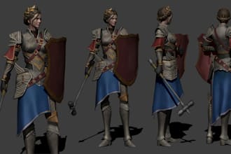 sculpt custom 3d model character or 3d statue action figure for 3d printing