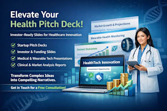 do smart wearable health device market entry investor pitch presentation design