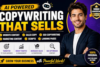 create ai copywriting business content script website sales copy seo marketing