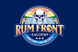 design saloon key west bar live music venue logo