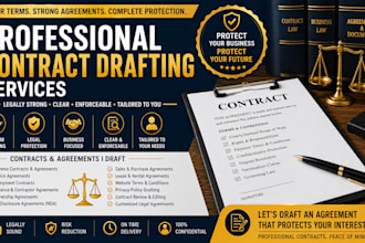 draft legally structured contracts for business protection and compliance