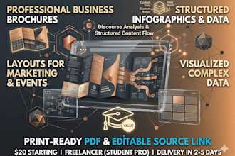 modern and professional infographics or business brochures