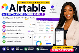 build airtable solution, airtable ai, client portal and automations