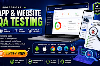 test your mobile app and website and deliver detailed QA UX UI bug reports