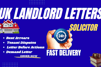 draft a UK landlord tenant dispute or rent arrears demand letter