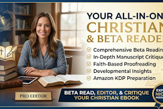 be your christian beta reader, book editor and critique your christian books