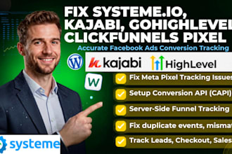 fix systeme io kajabi clickfunnel facebook meta pixel tracking ads lead checkout