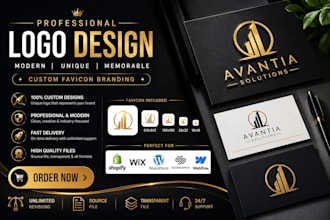 design a custom logo app icon and favicon for your website or brand