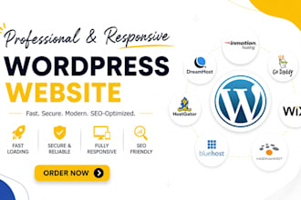 hostinger bluehost godaddy siteground hostgator wix wordpress website design