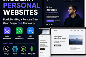 build modern portfolio, blog and personal websites with next