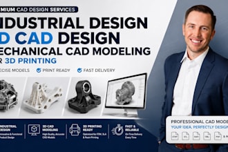 create 3d product design, cad modeling, and realistic product rendering