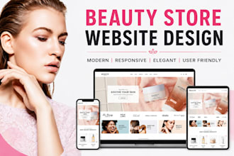 design a professional beauty store and cosmetic website