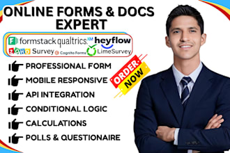 formstack limesurvey qualtrics heyflow zoho survey form cognito form integration