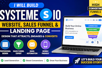 build systeme io website, systeme io sales funnel, systeme io landing page
