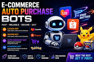 do lazada bot, shopee bot, auto checkout bot, pokemon bot auto purchase bot
