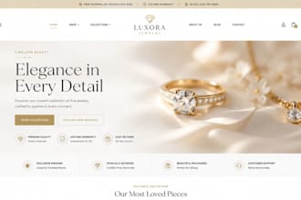 design or redesign jewelry shopify dropshipping store and luxury jewelry logo